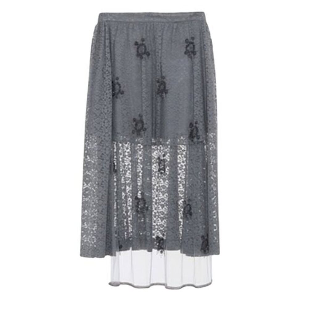 Stella McCartney embellished lace high low skirt